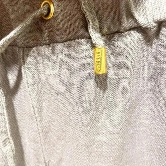 Ellen Tracy Pants Womens Medium Gray 100%
Linen Pull On Elastic Waist Drawstring - Picture 2 of 6